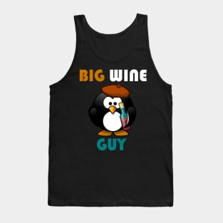 Big wine guy funny penguin design Tank Top